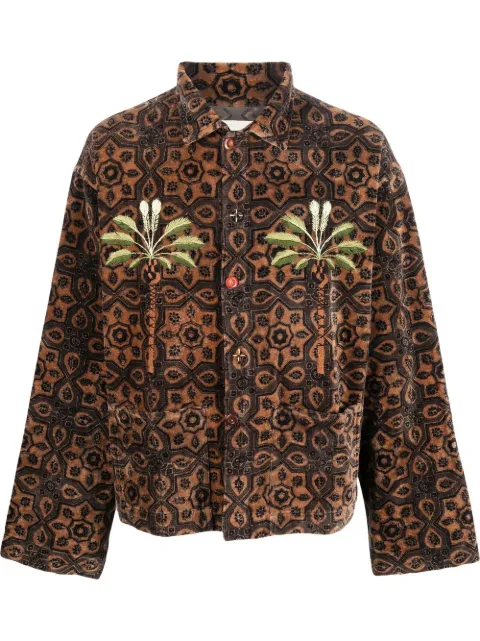 STORY mfg. patterned shirt jacket