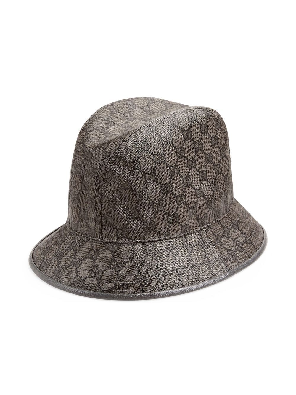 Shop Gucci Gg Supreme Canvas Bucket Hat In Grey