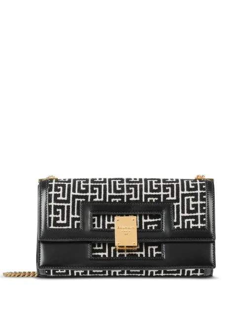 Balmain bifold monogram shoulder bag