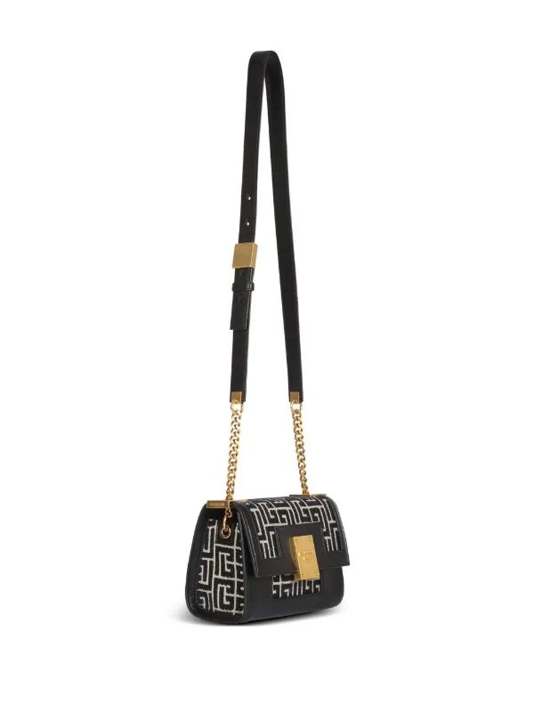 Balmain モノグラム ショルダーバッグ | ブラック | FARFETCH JP