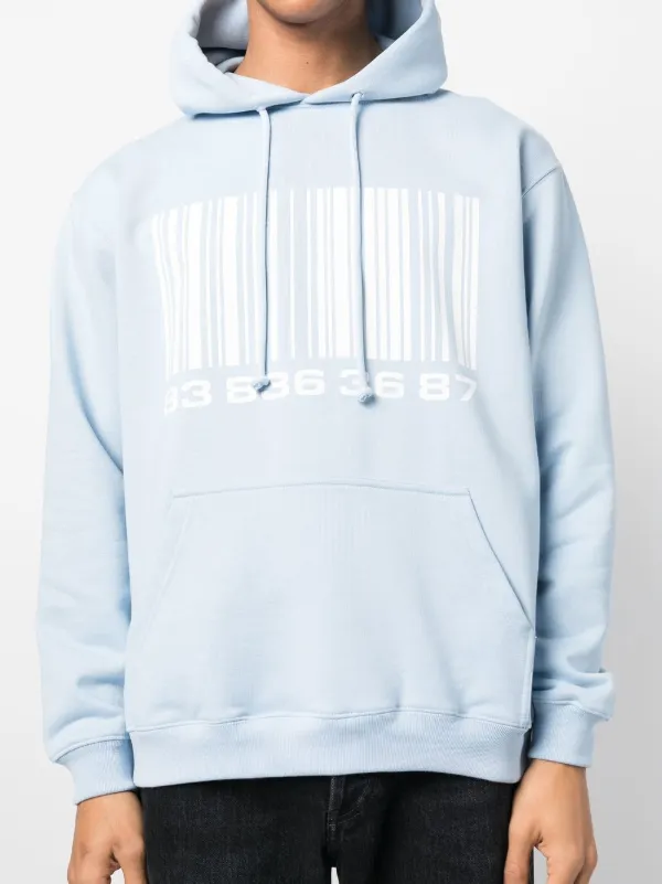 パーカー・フーディ VTMNTS Big Barcode hoodie VTMNTS Big Barcode Hoodie | Blue | FARFETCH JO