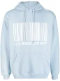 VTMNTS Big Barcode hoodie - Blue