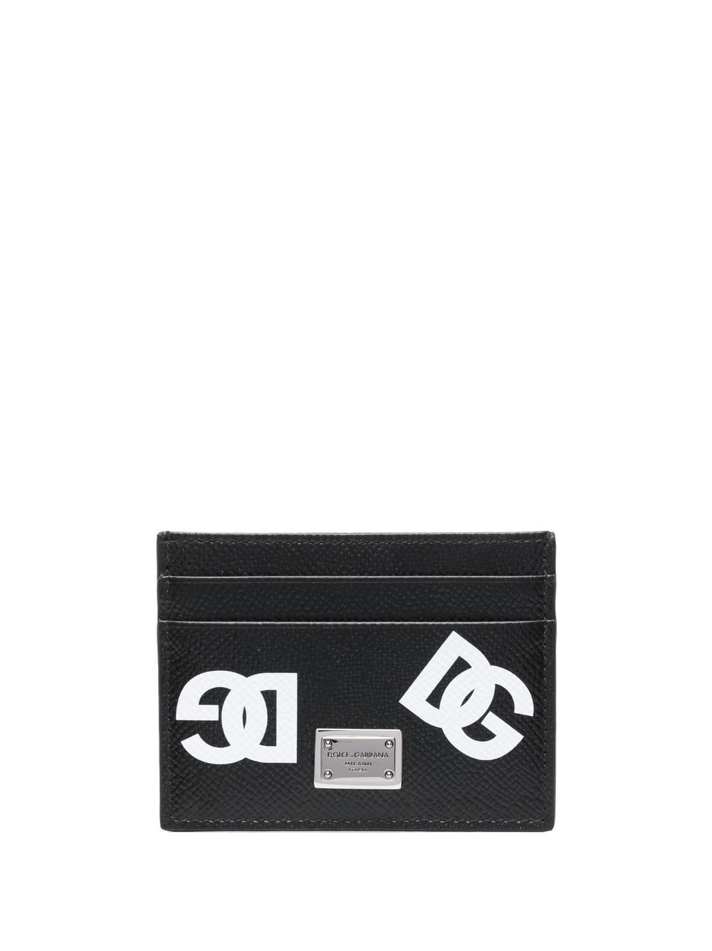 Image 1 of Dolce & Gabbana logo print leather cardholder