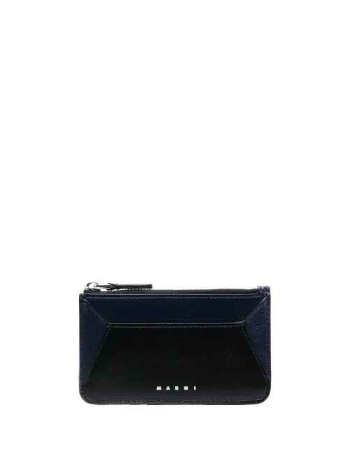 Porte-cartes en cuir à logo imprimé - Marni - Modalova