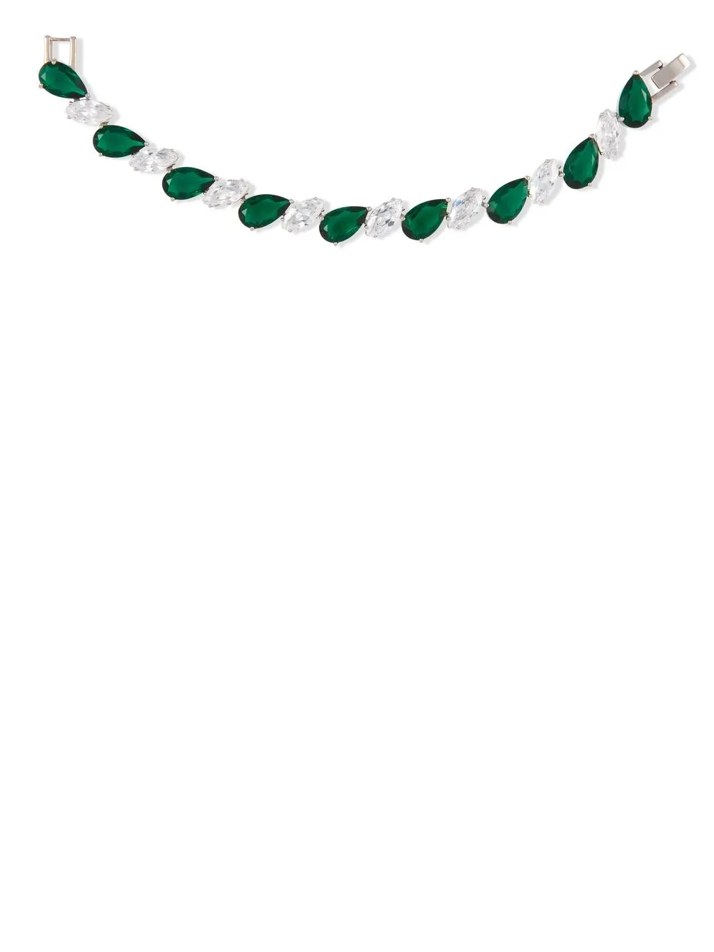 

Susan Caplan Vintage 1980s faux emerald bracelet - Silver