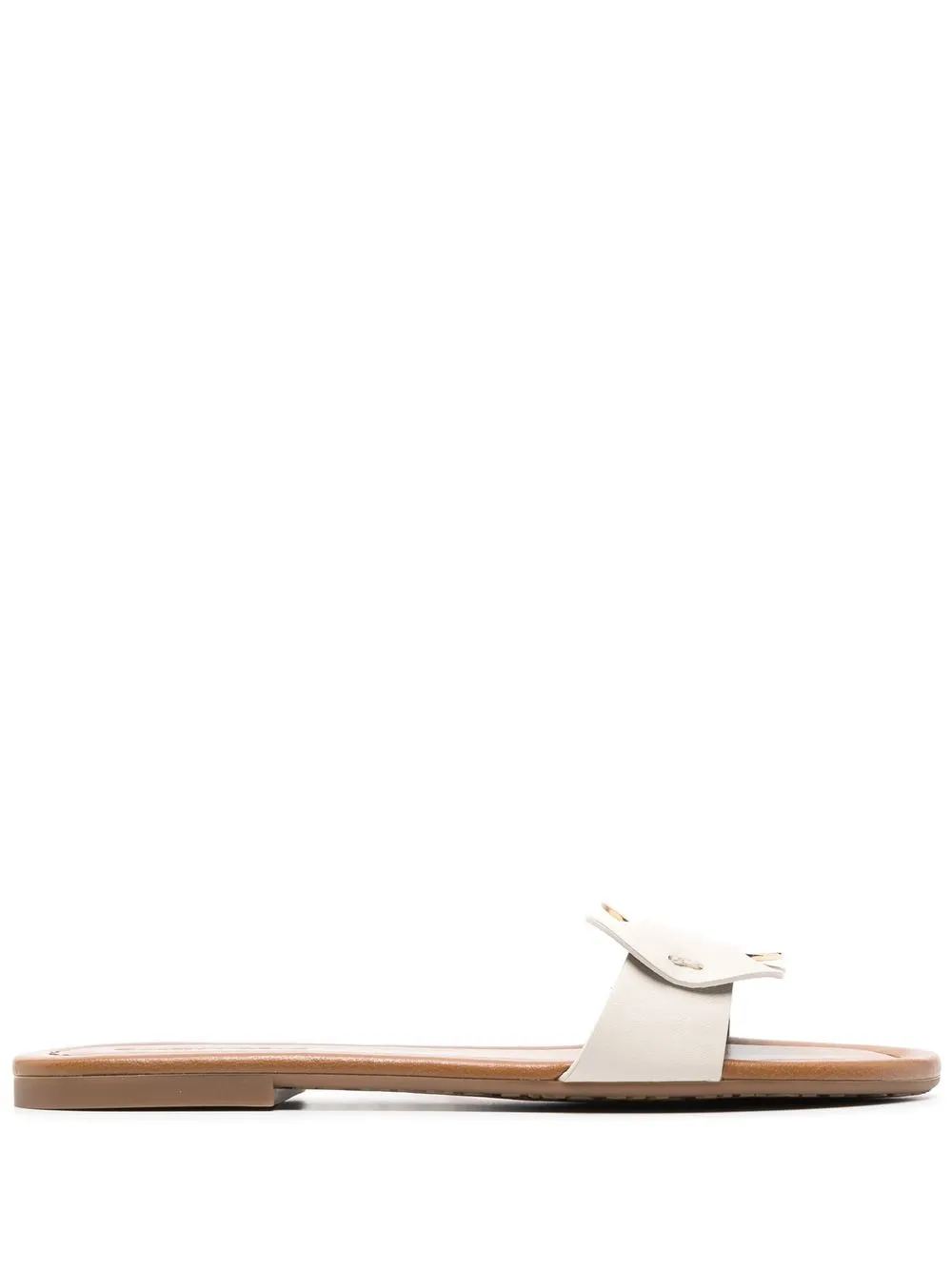 

See by Chloé buckled leather sandals - White