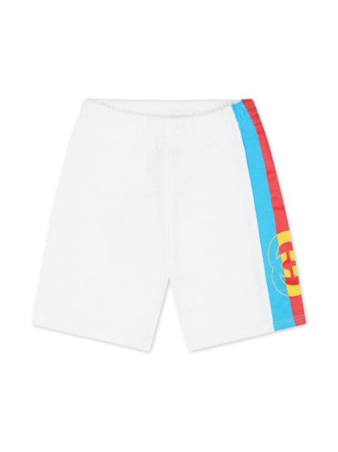 Gucci Kids Web-detail cotton jersey shorts