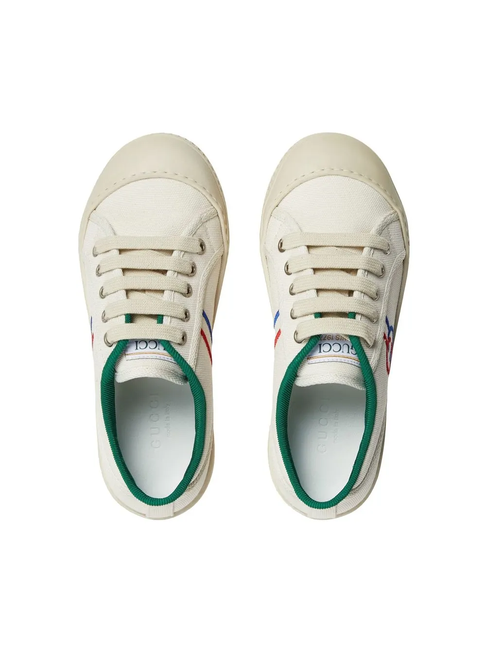 Shop Gucci Tennis 1977 Low-top Sneakers In 9167 Bianco