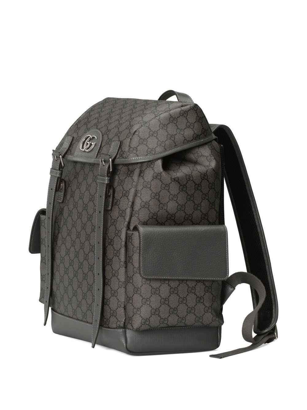 Shop Gucci Medium Ophidia Backpack In Grey