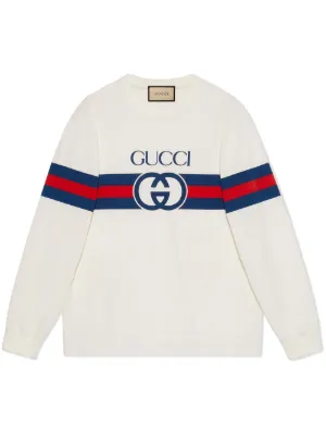 Gucci Monogram Motif Sweater in Blue for Men