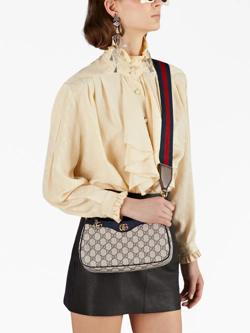 Gucci Ophidia kleine schoudertas - Beige