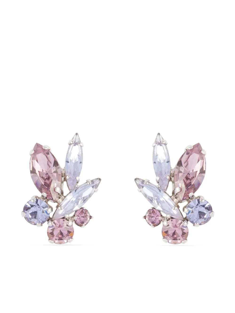 

Susan Caplan Vintage 1950s crystal-embellished clip-on earrings - Silver