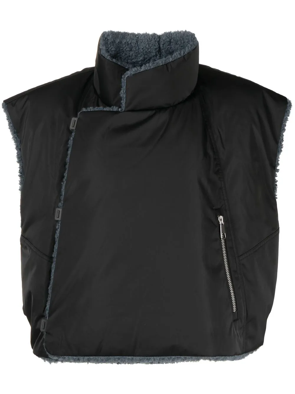 

A.A. Spectrum reversible faux-shearling gilet - Black