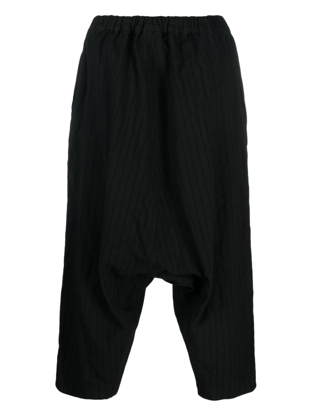 Black Comme Des Garçons Striped drop-crotch Trousers - Farfetch