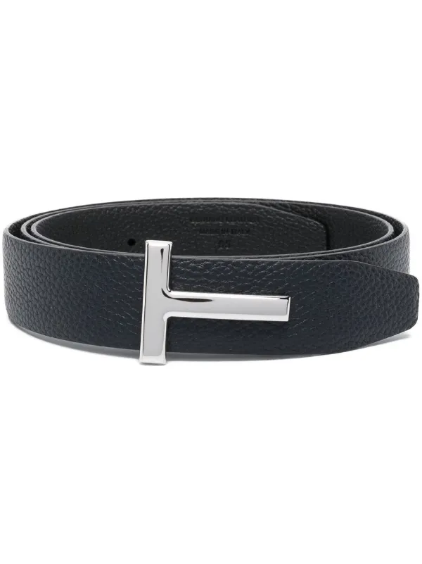 アクセサリーその他 TOM FORD Leather belt with enamelled logo SMOOTH LEATHER ENAMEL BUCKLE T BELT | Tom Ford Fashion