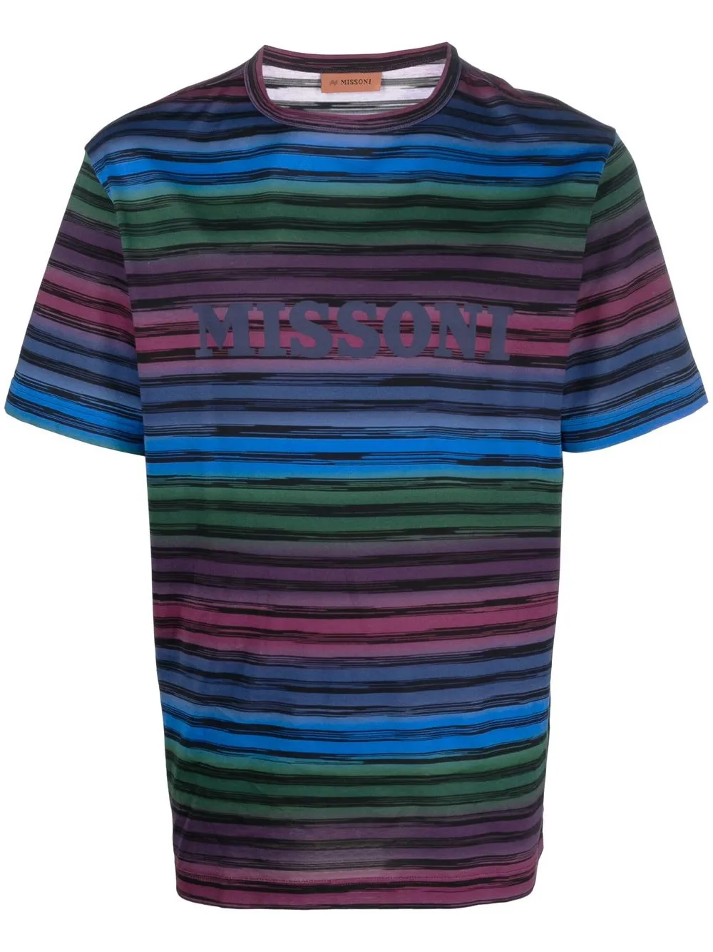 

Missoni striped logo-print T-shirt - Blue