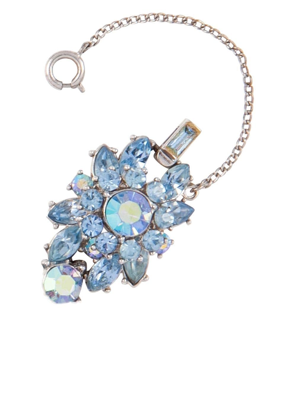 Pre-owned Susan Caplan Vintage 1950s Crystal-embellished Bracelet In Silver