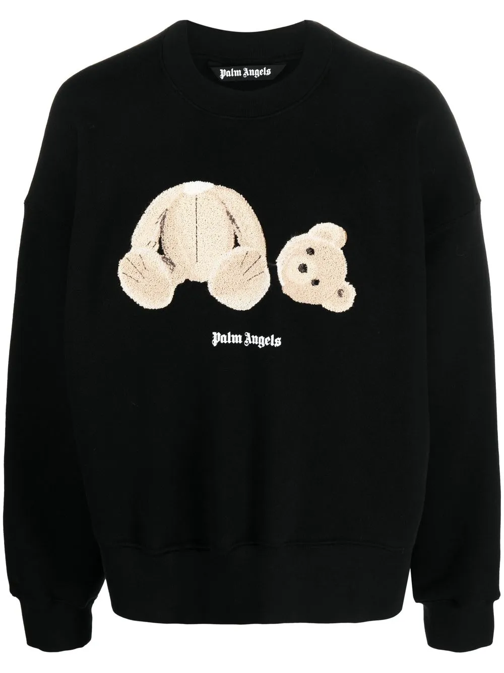 

Palm Angels Bear motif crew-neck sweatshirt - Black