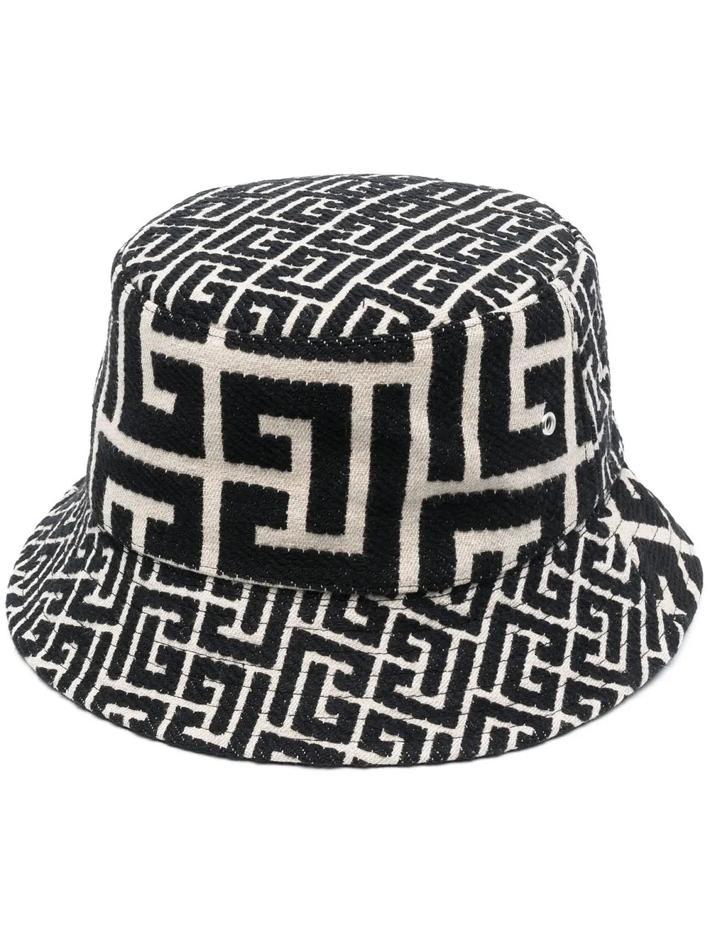 

Balmain monogram-pattern bucket hat - Black