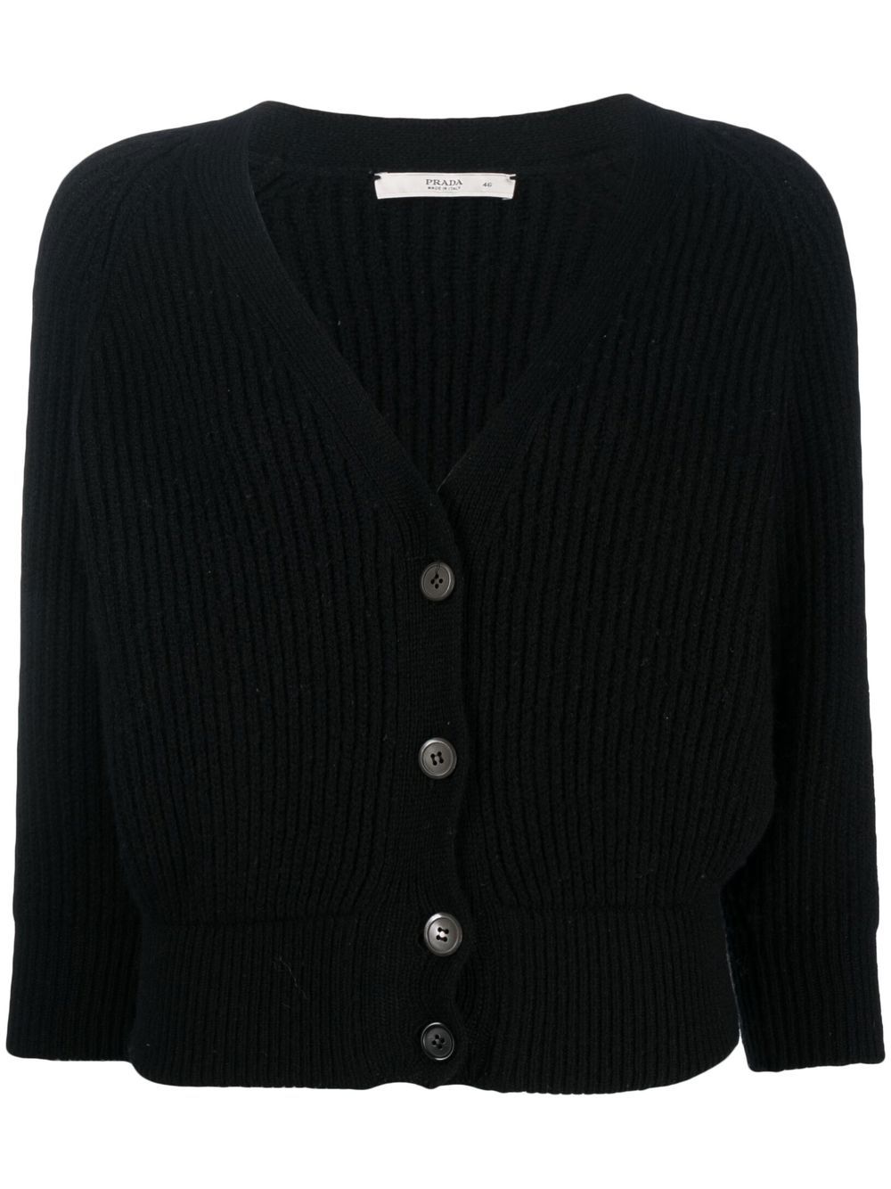 

Prada Pre-Owned 1990s button-up wool cardigan - Black