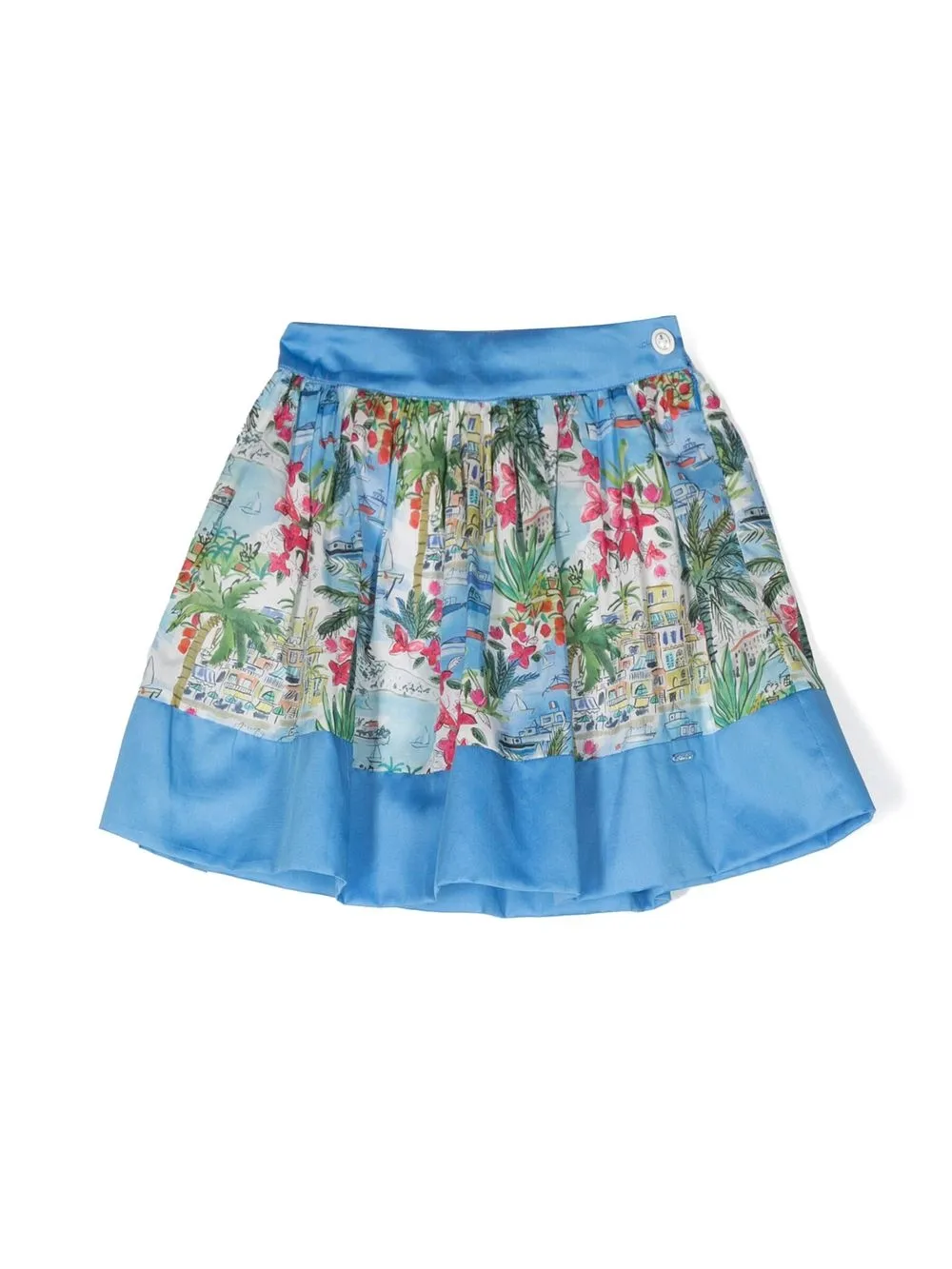 Shop Patachou Sea Liberty Voile Skirt In Blue