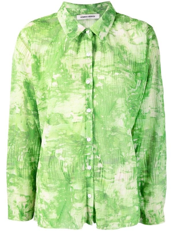 Henrik Vibskov Printed Plissé Shirt - Farfetch