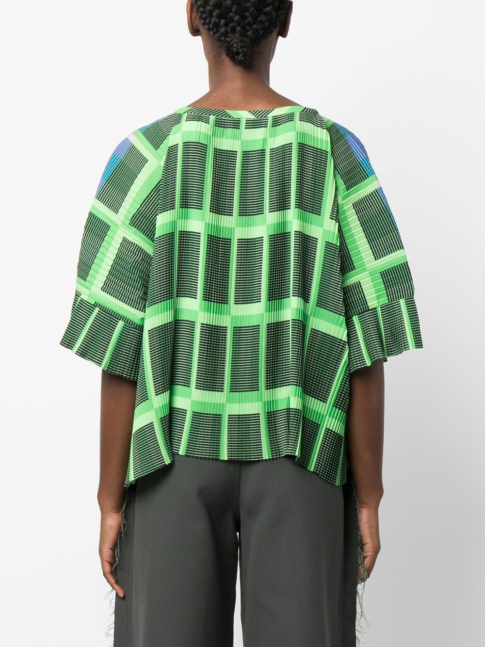 Henrik Vibskov plissé-effect check-pattern Blouse - Farfetch