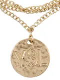 Saint Laurent Pre-Owned 1980s logo charms chain bracelet - Gold
