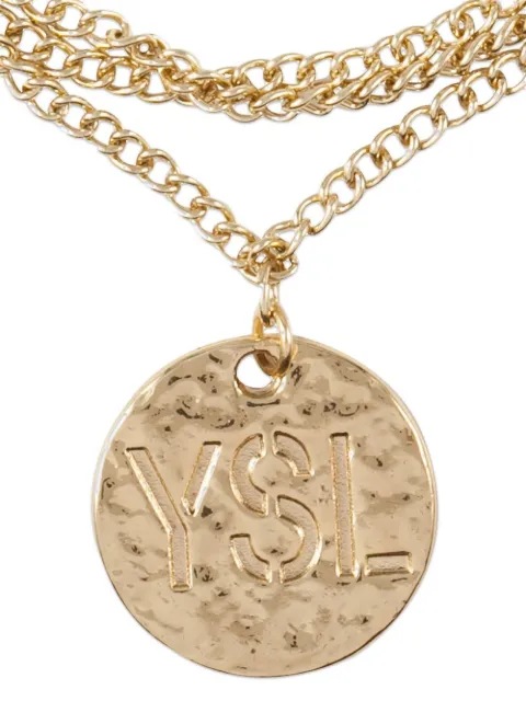 Saint Laurent Pre-Owned 1980s logo charms chain bracelet