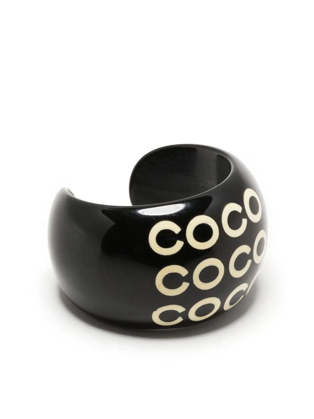 

Chanel Pre-Owned 2001 Coco Lucite ring - Black