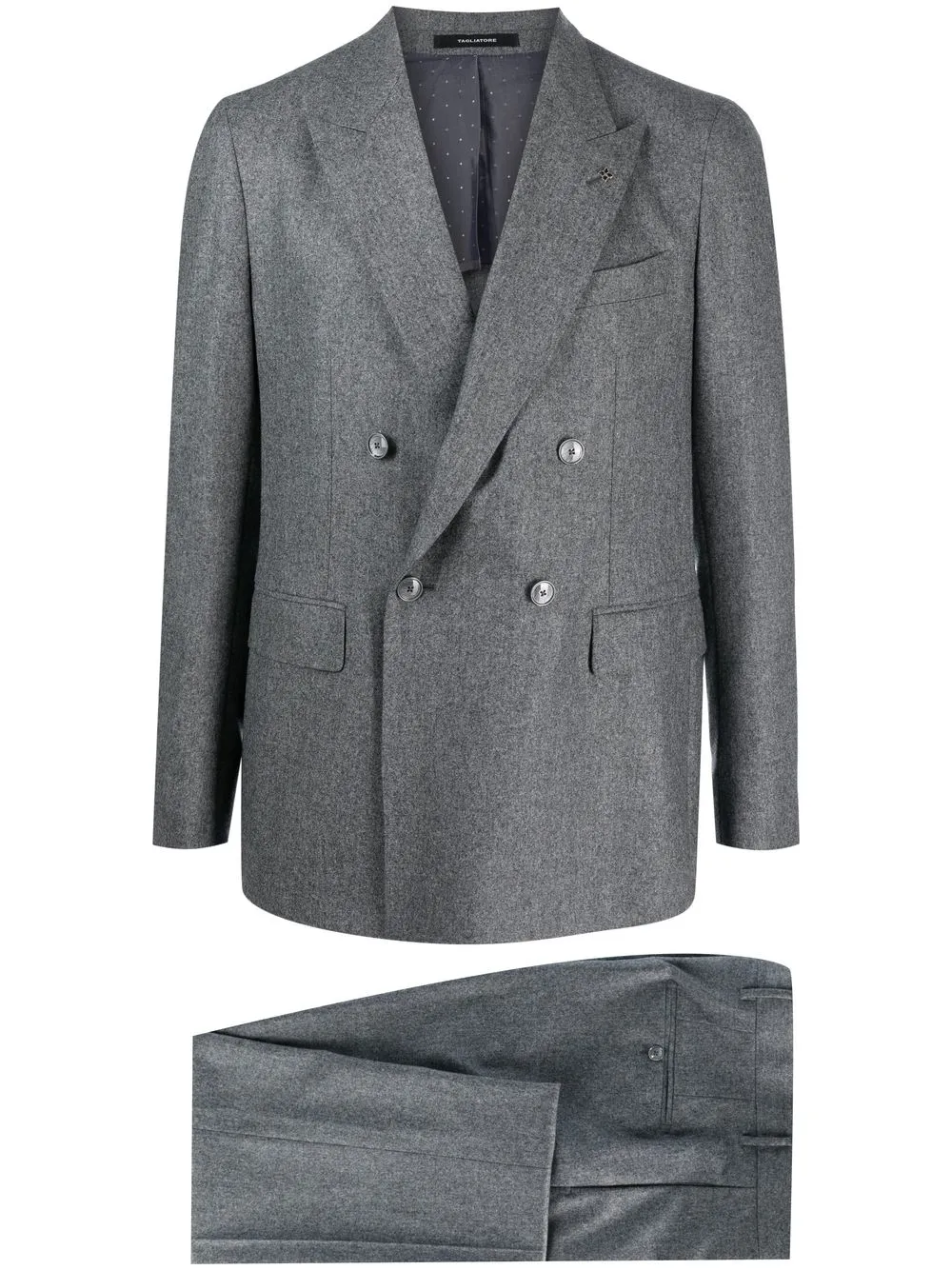 

Tagliatore double-breasted virgin wool suit - Grey