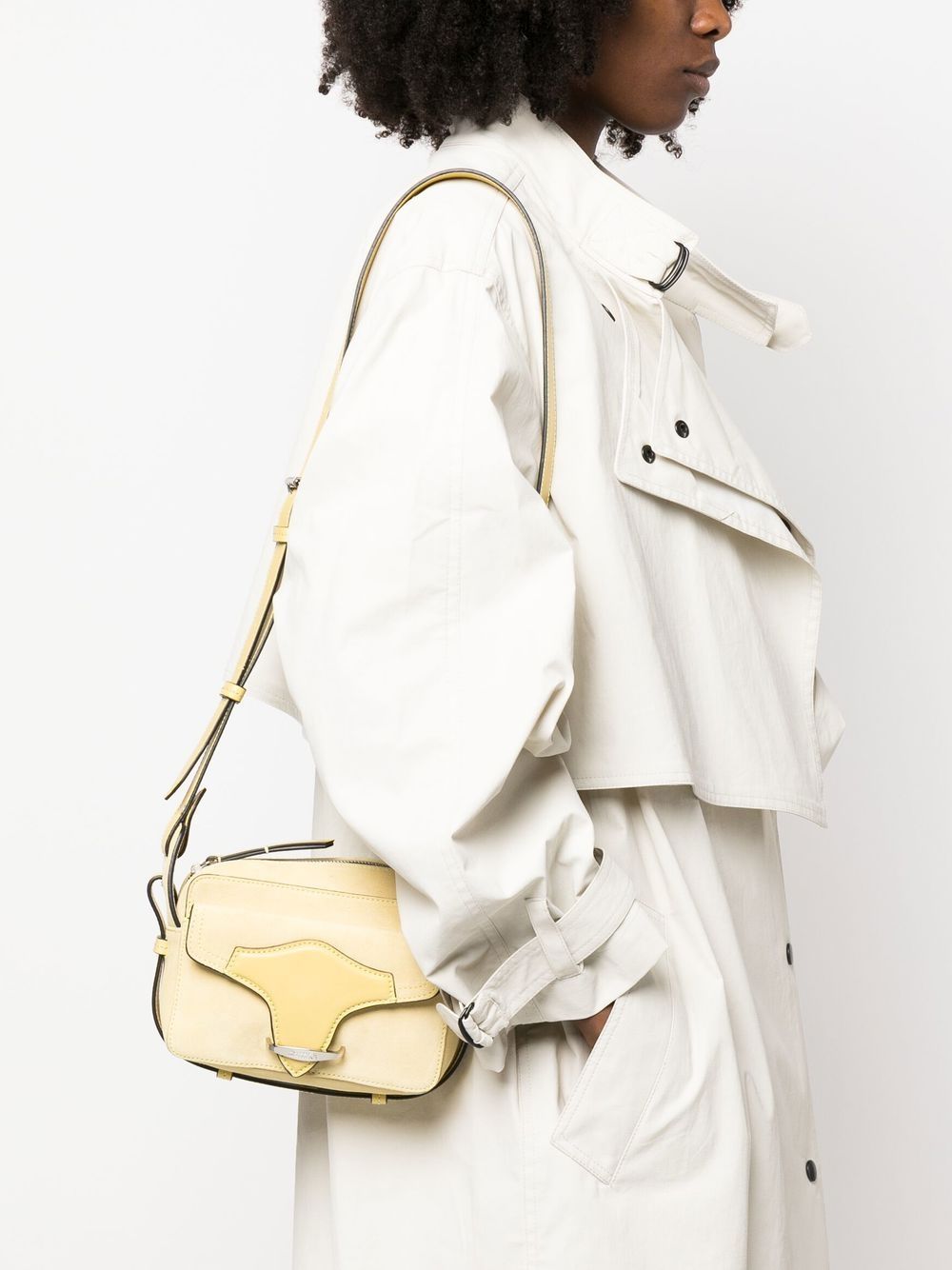 ISABEL MARANT Wasy leren crossbodytas - Geel