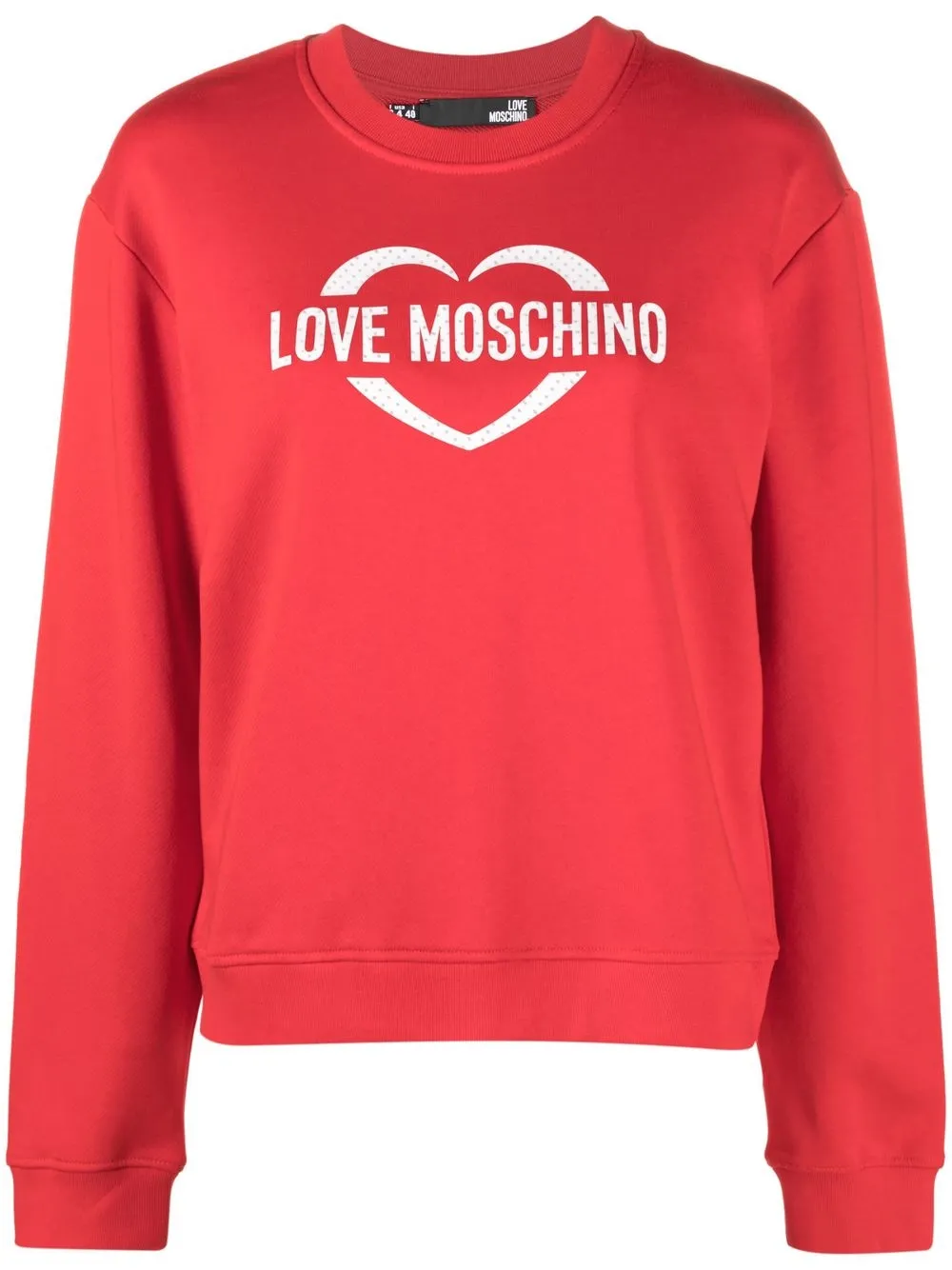 

Love Moschino logo-print cotton sweatshirt - Red