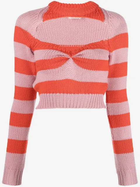 Marni striped virgin wool jumper