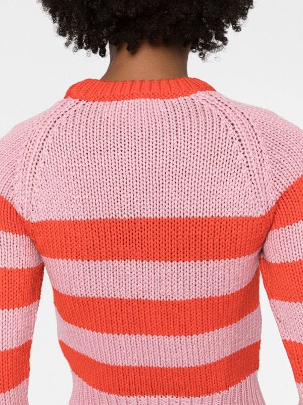 身幅49cmMARNI Striped virgin wool sweater