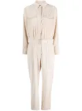 Brunello Cucinelli belted corduroy jumpsuit - Neutrals