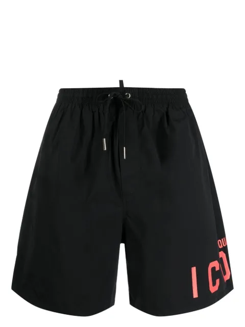 DSQUARED2 shorts de playa con logo estampado
