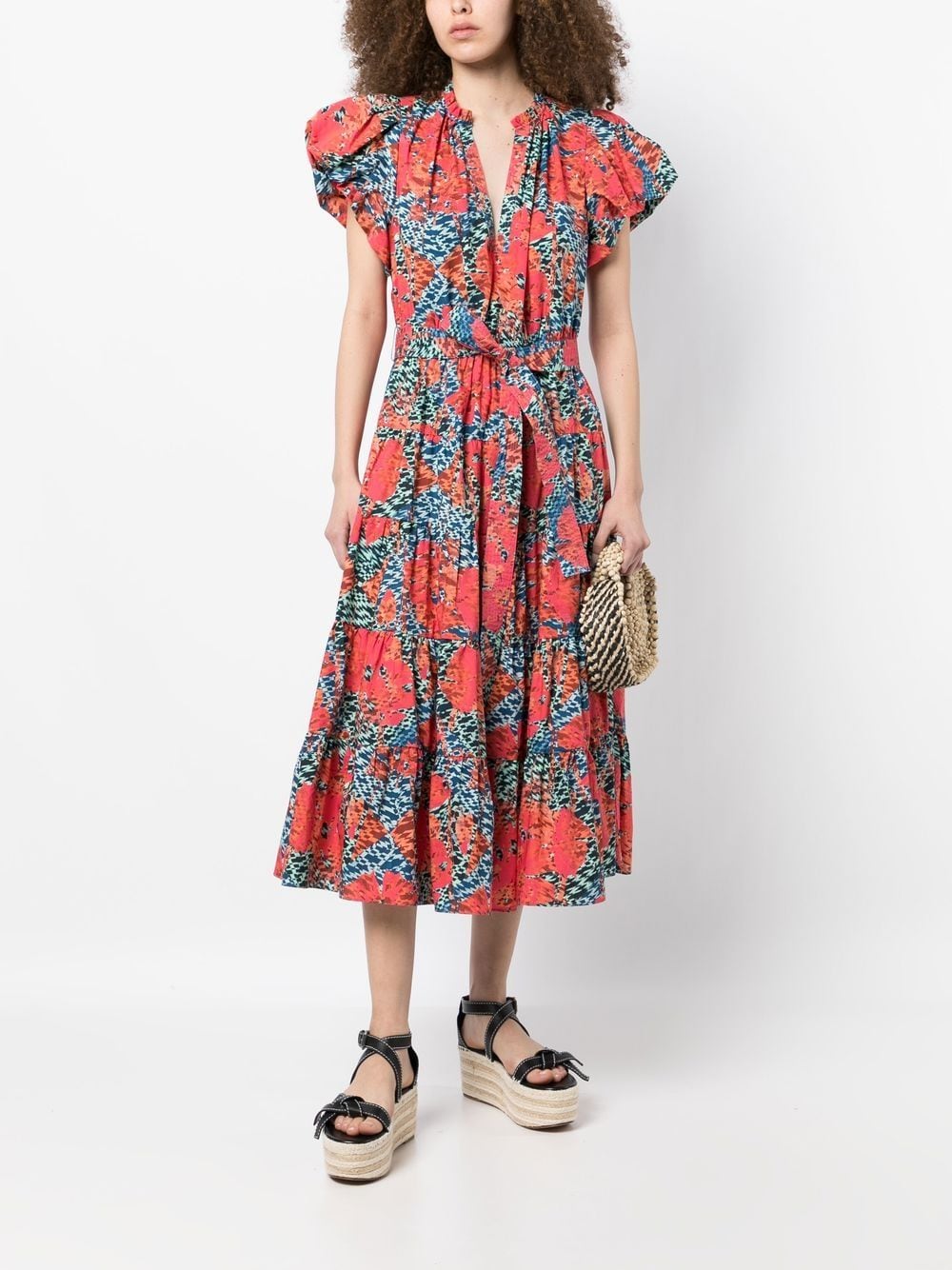 Ulla Johnson Maxi-jurk met print - Rood