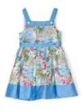 Patachou Sea Liberty-print flared ress - Blue