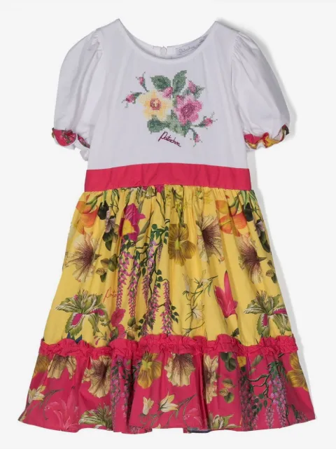 Patachou floral-print tiered dress