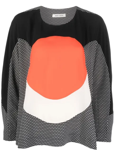 Henrik Vibskov graphic-print long-sleeve blouse 