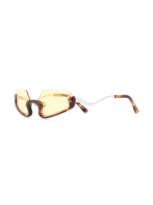 Henrik Vibskov Rollo Tortoise Sunglasses | Brown | FARFETCH JO
