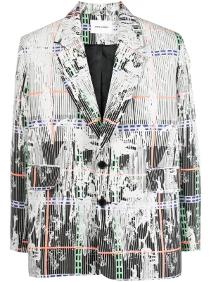 Henrik Vibskov Sponge graphic-print single-breasted Blazer - Farfetch