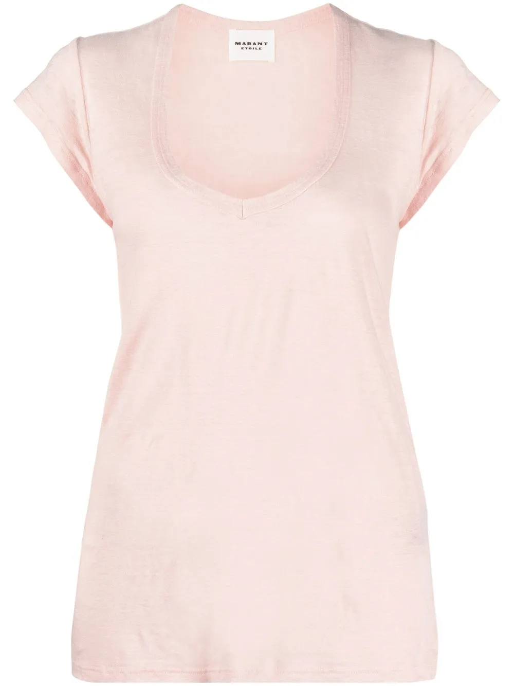 

Isabel Marant Étoile playera Zankou con cuello en V - Rosado