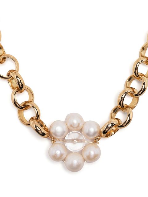 éliou flower charm chain link  choker