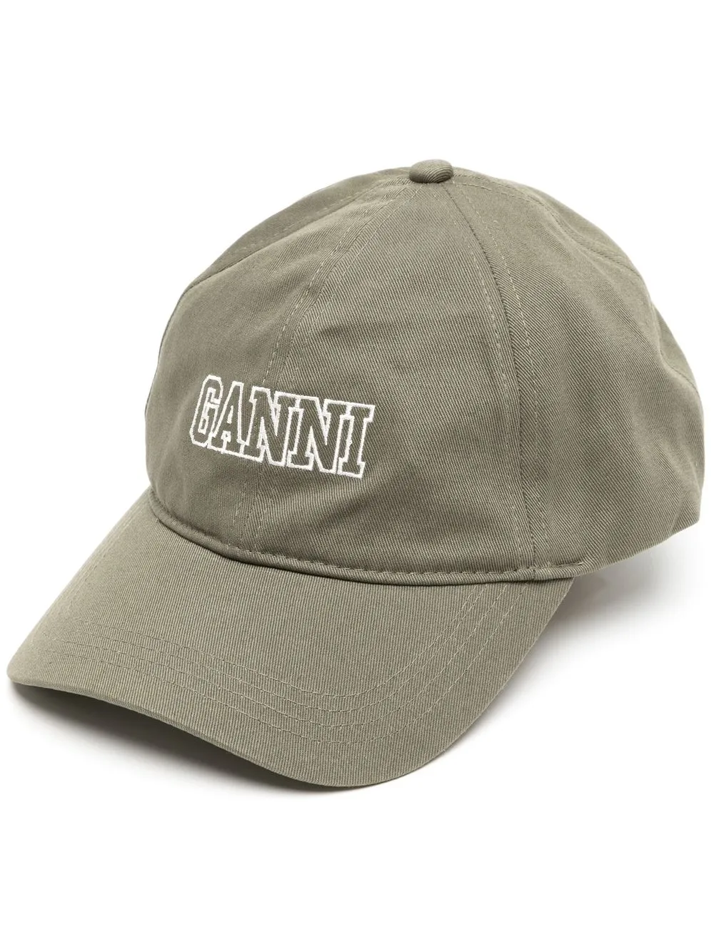 

GANNI logo-embroidered baseball cap - Green