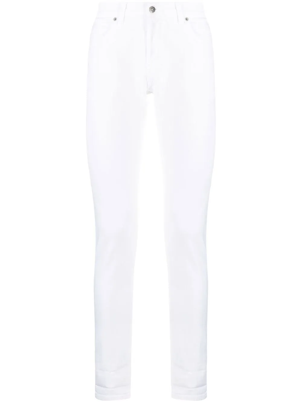 

DONDUP turn-up slim-fit jeans - White