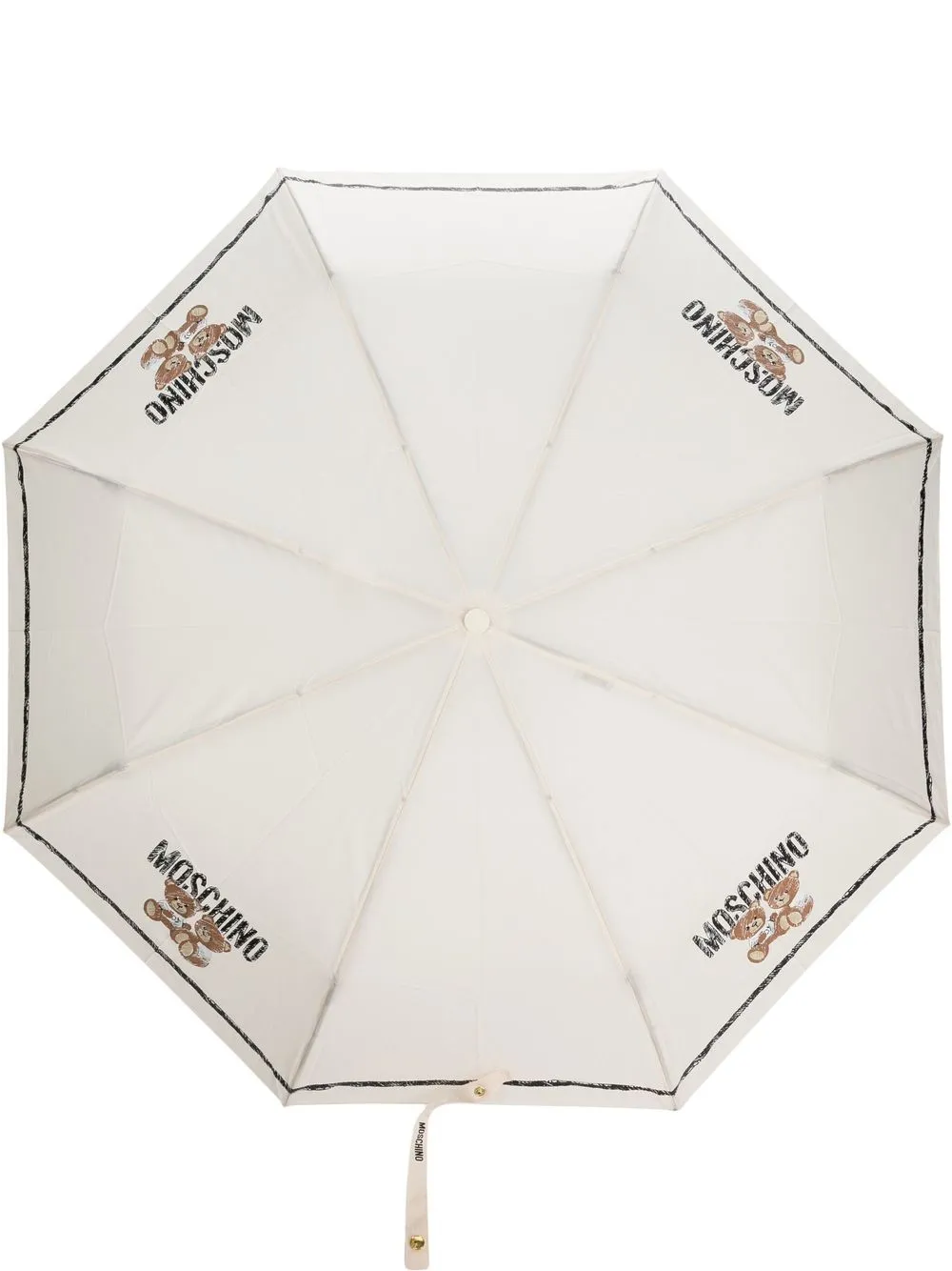 

Moschino toy-bear print detail umbrella - White