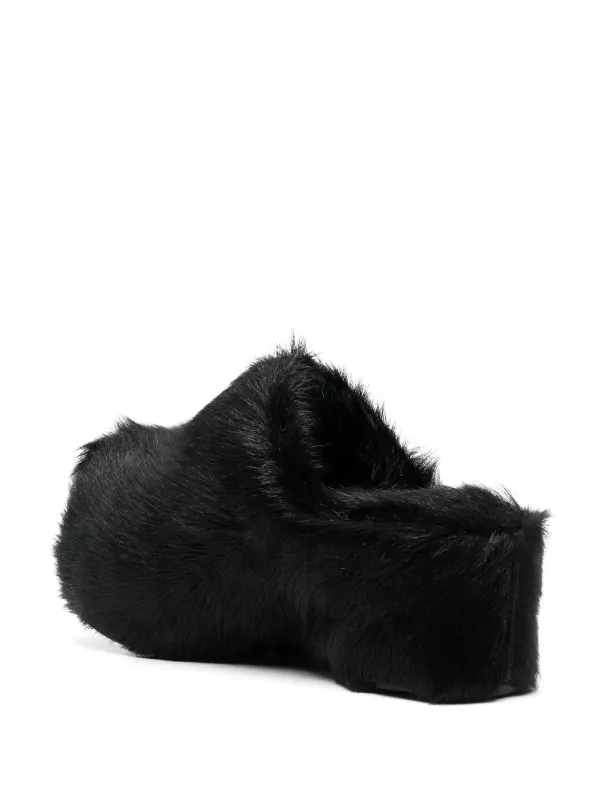 【関税&送料込】Jil Sander Fur Mules JIL SANDER | Black Women's Mules And Clogs | YOOX