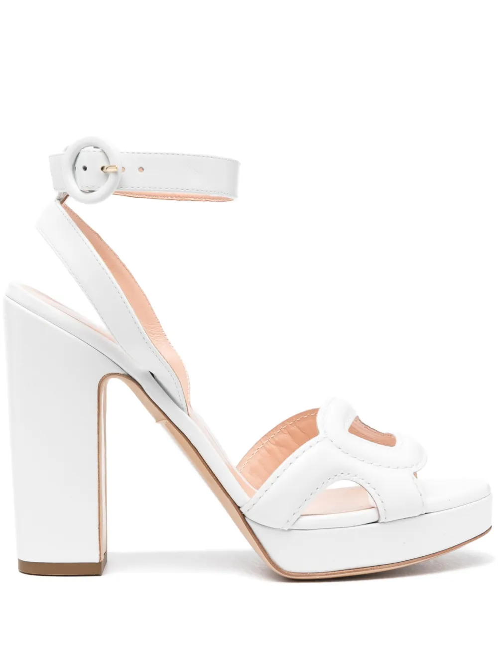 Rupert Sanderson Ankle-strap 120mm Leather Sandals In White